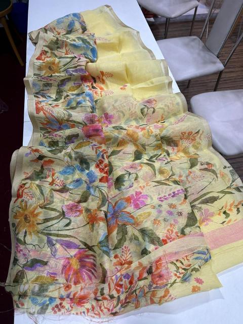 Dazira LINEN DIGITAL PRINTED Bulk saree suppliers in Kolkata