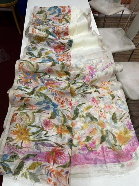Dazira LINEN DIGITAL PRINTED Bulk saree suppliers in Kolkata