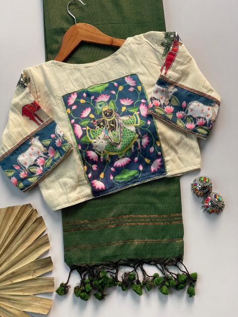 Dazira  lining khadi cotton Designer sarees in Hyderabad wholesale market
