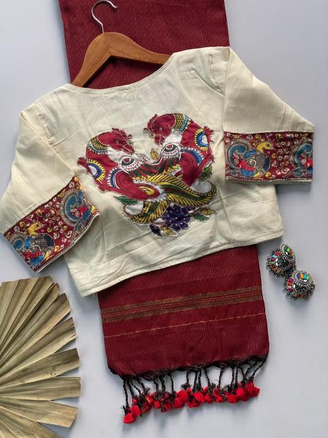 Dazira  lining khadi cotton Designer sarees in Hyderabad wholesale market