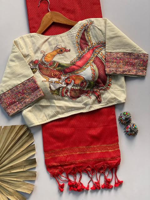 Dazira  lining khadi cotton Designer sarees in Hyderabad wholesale market