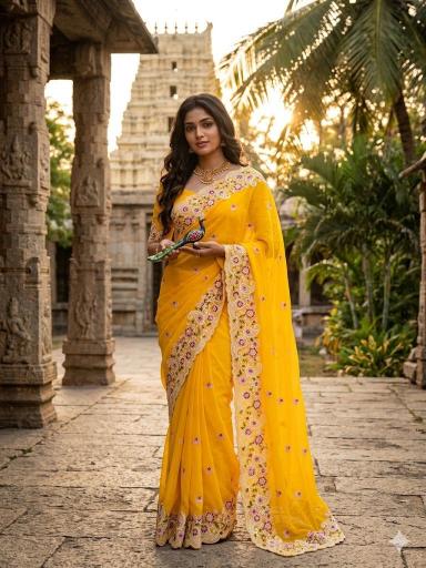 Dazira Pure Georgette Saree wholesale market in Pune