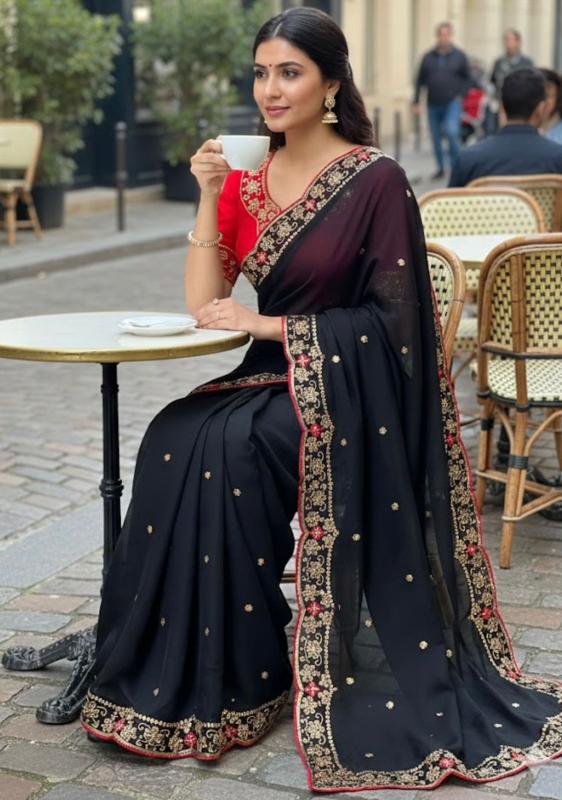 Dazira Star Georgette Kolkata wholesale saree suppliers