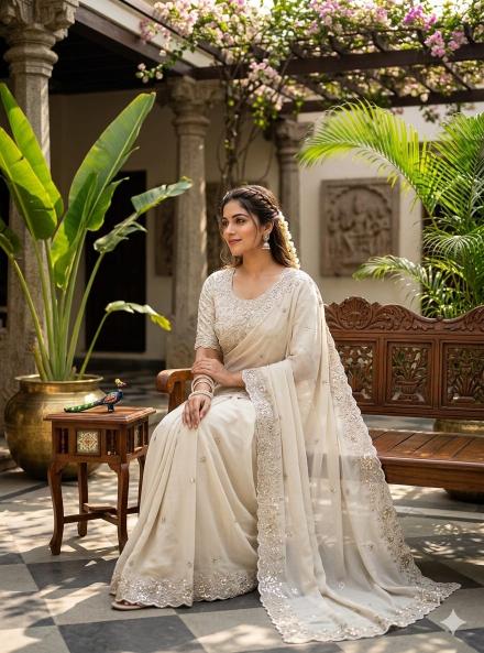 Dazira Star Georgette Sequence Work Wholesale saree manufacturers in Delhi
