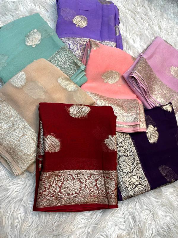Dazira viscose leaf jacquard Saree manufacturers in Hyderabad