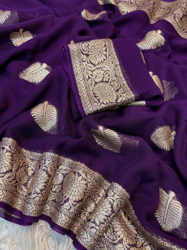 Dazira viscose leaf jacquard Saree manufacturers in Hyderabad