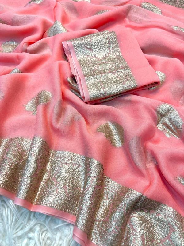 Dazira viscose leaf jacquard Saree manufacturers in Hyderabad