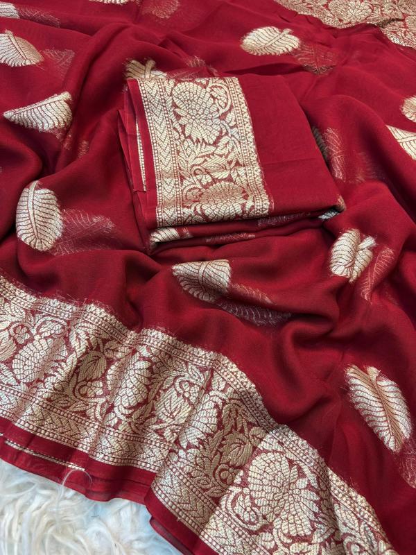 Dazira viscose leaf jacquard Saree manufacturers in Hyderabad