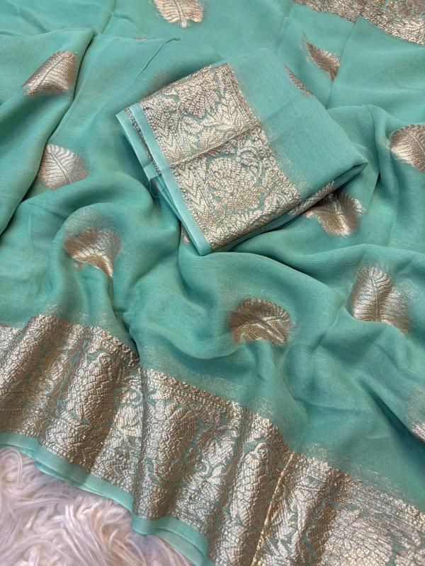 Dazira viscose leaf jacquard Saree manufacturers in Hyderabad