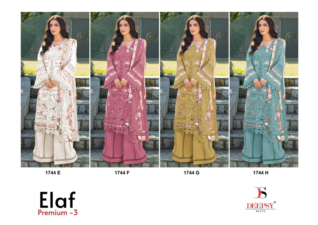 Deepsy Elaf Premium vol 3 d 1744 catalog pakistani suit wholesalers