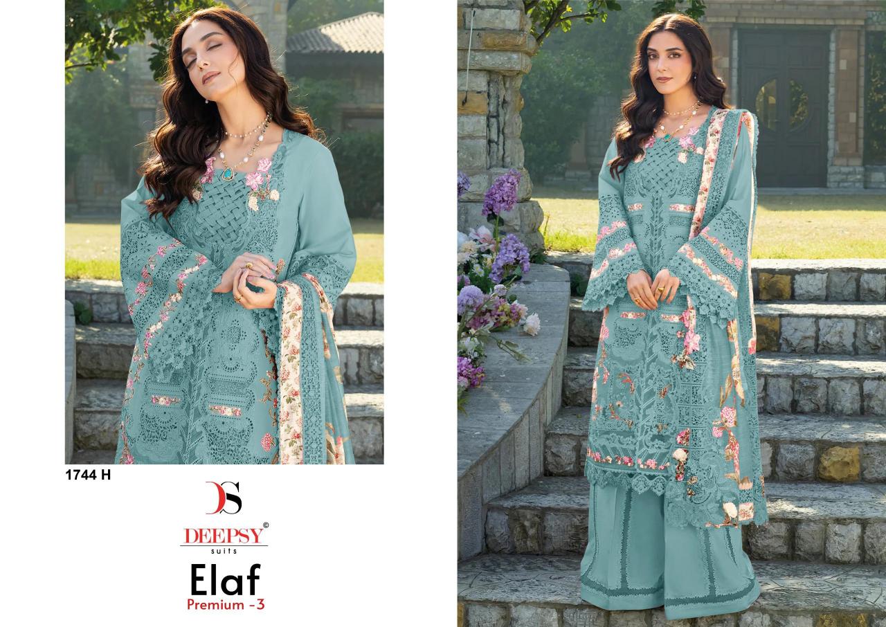 Deepsy Elaf Premium vol 3 d 1744 catalog pakistani suit wholesalers
