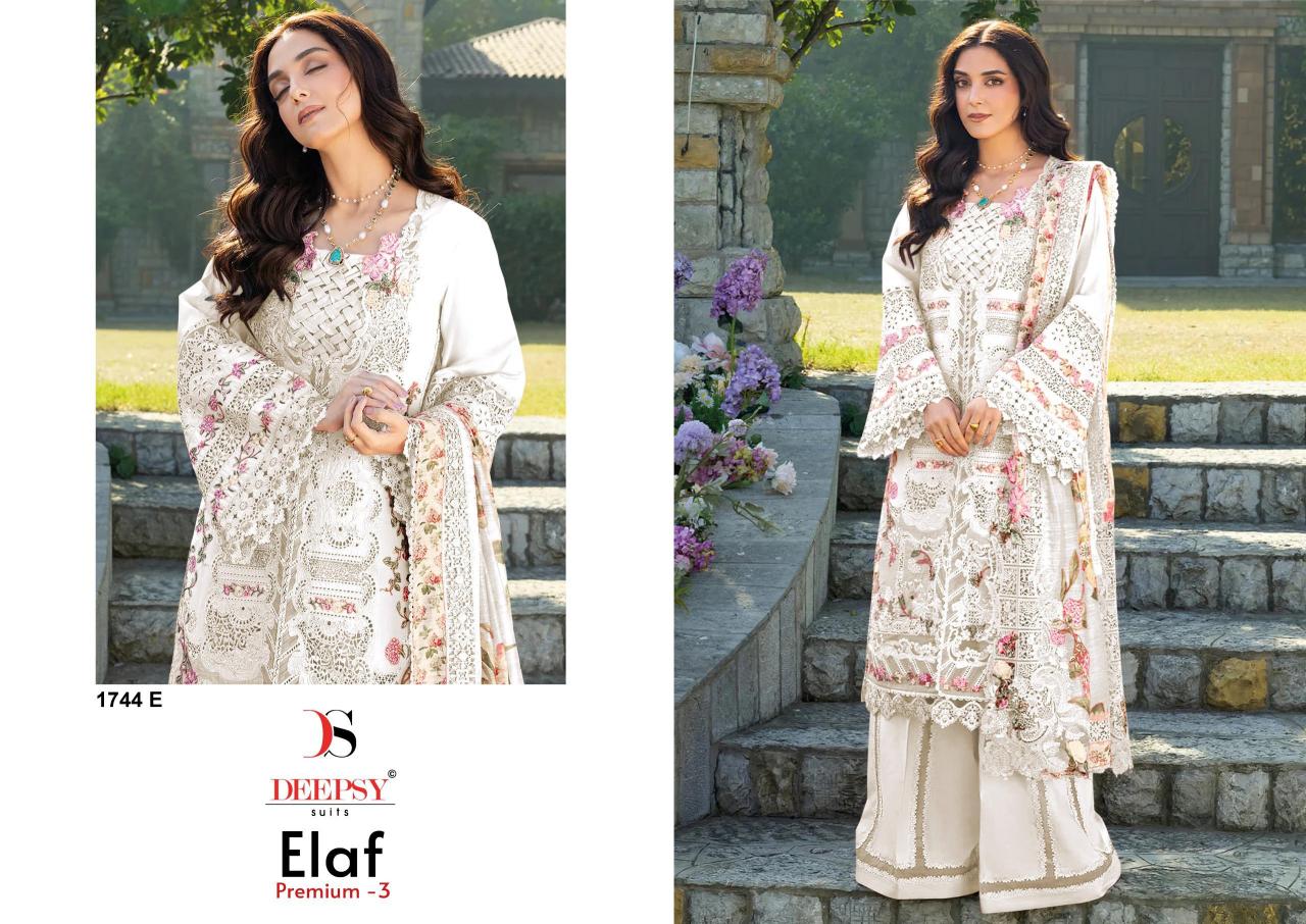 Deepsy Elaf Premium vol 3 d 1744 catalog pakistani suit wholesalers