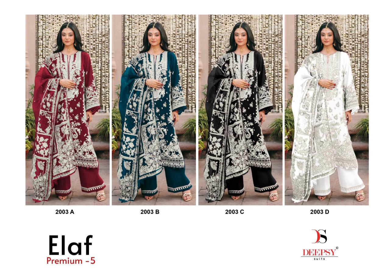 Deepsy Elaf Premium vol 3 d 2003 catalog wholesale pakistani suits in dubai