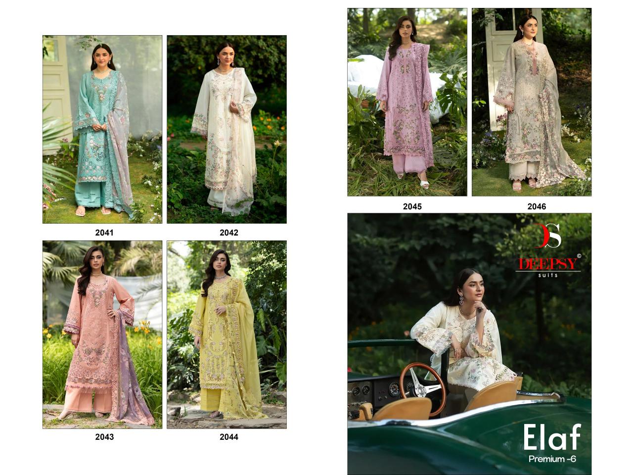 Deepsy Elaf Premium vol 6 catalog wholesale pakistani suit in surat