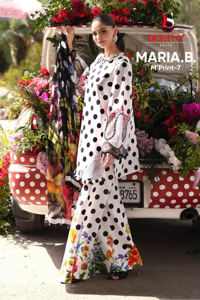 Deepsy Maria B MPrint 25 Vol 7 catalog Chiffon Dupatta pakistani wholesale suits online