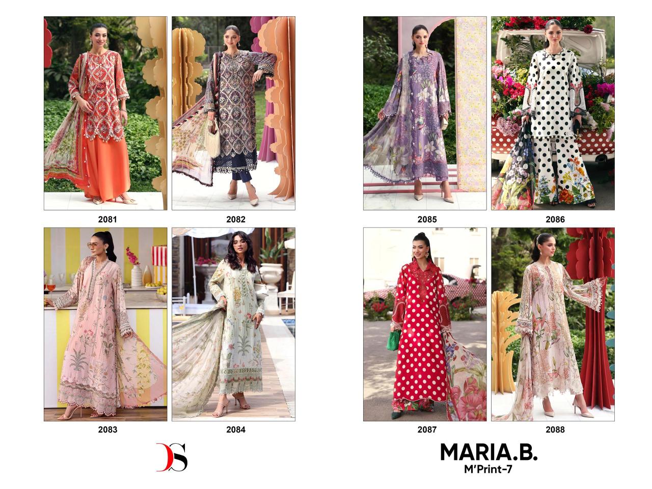 Deepsy Maria B MPrint 25 Vol 7 catalog Chiffon Dupatta pakistani wholesale suits online