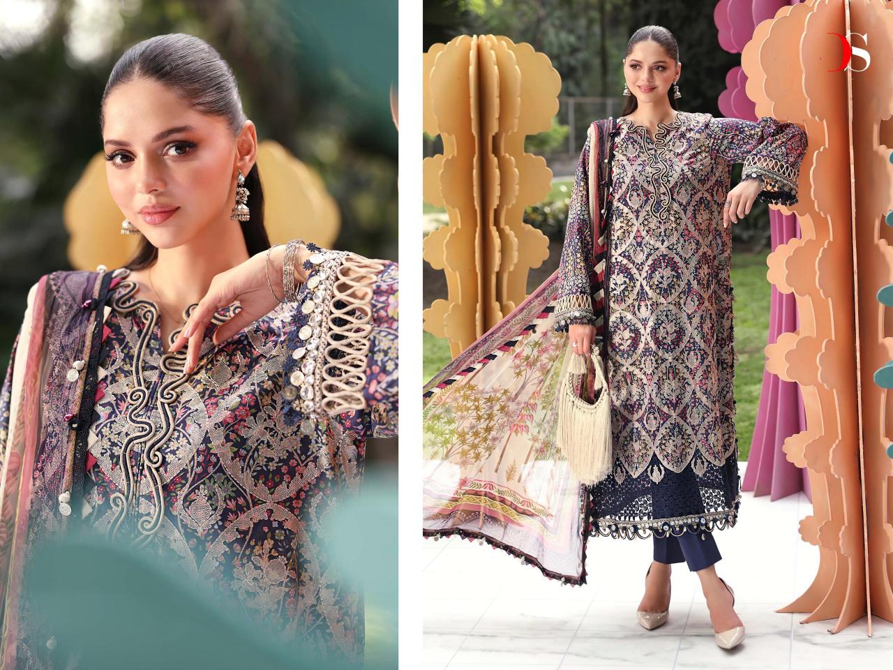 Deepsy Maria B MPrint 25 Vol 7 catalog Chiffon Dupatta pakistani wholesale suits online