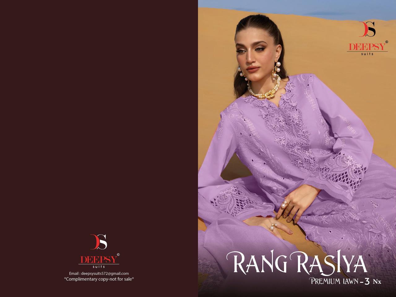 DEEPSY SUITS RANGRASIYA LAWN-3Nx Designer salwar kameez suppliers