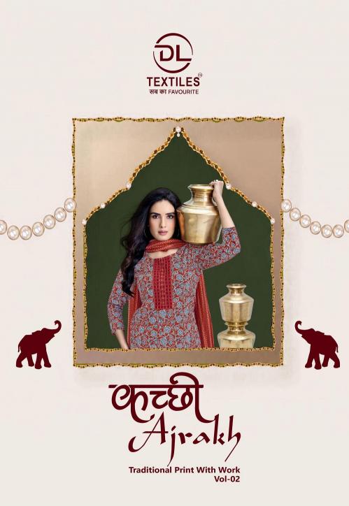 DL Kutchi Ajrakh Vol-2 – Kurti Pant With Dupatta - Wholesale Catalog