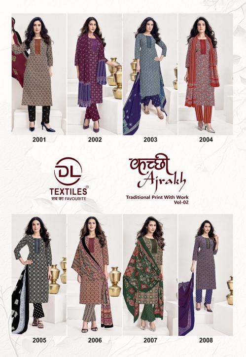DL Kutchi Ajrakh Vol-2 – Kurti Pant With Dupatta - Wholesale Catalog