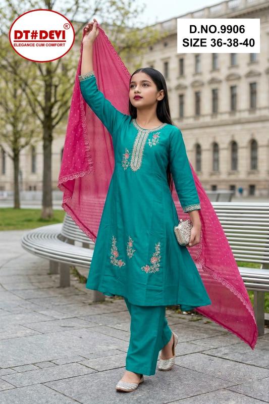 Dt Devi Vaanika 9906 catalog kids kurti wholesale market