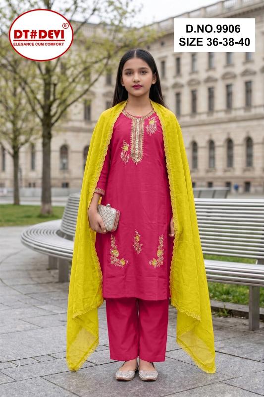 Dt Devi Vaanika 9906 catalog kids kurti wholesale market