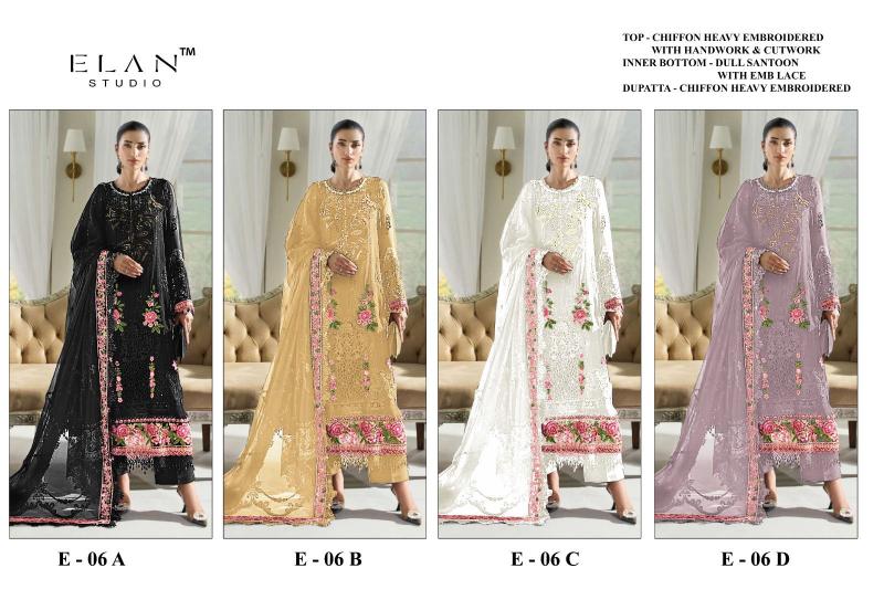 Elan E 06 catalog wholesale pakistani suits buy online