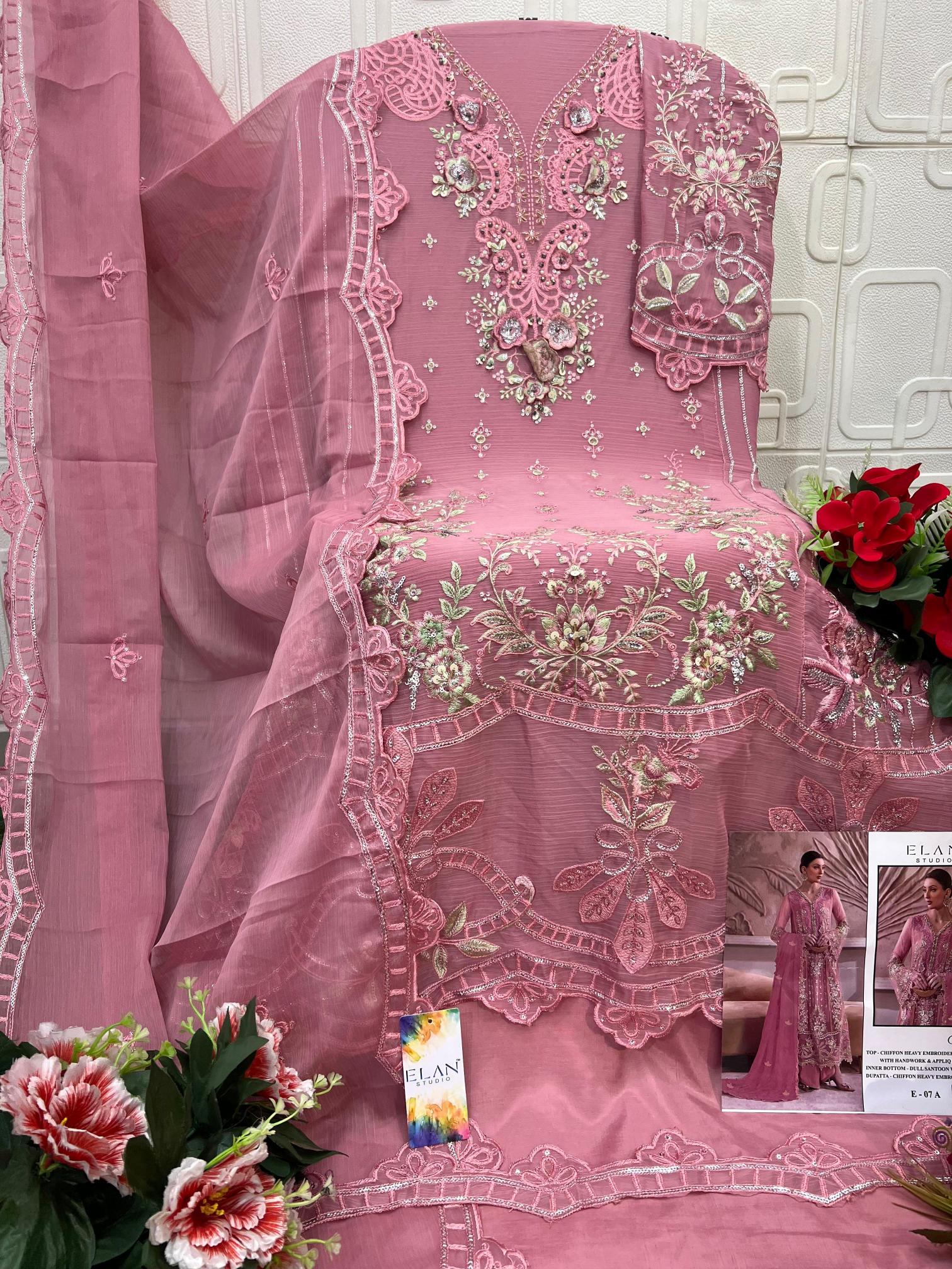 Elan E 07 catalog pakistani suits at wholesale price