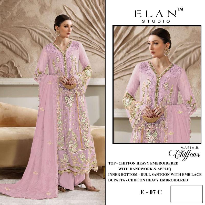 Elan E 07 catalog pakistani suits at wholesale price