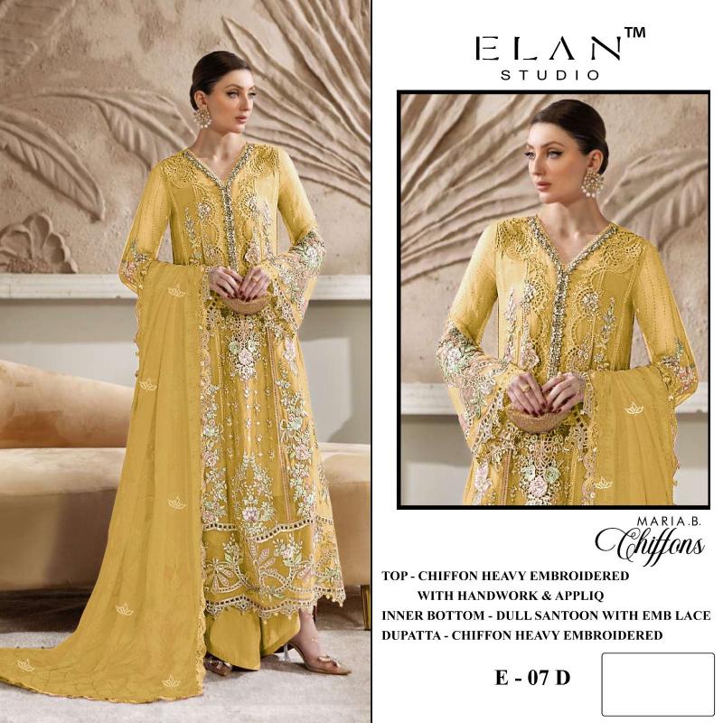 Elan E 07 catalog pakistani suits at wholesale price