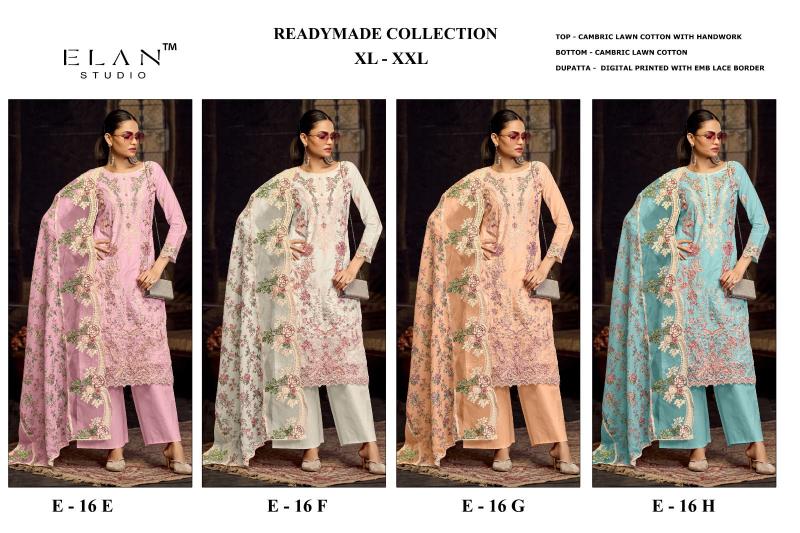 Elan E 16 catalog pakistani suit wholesale price