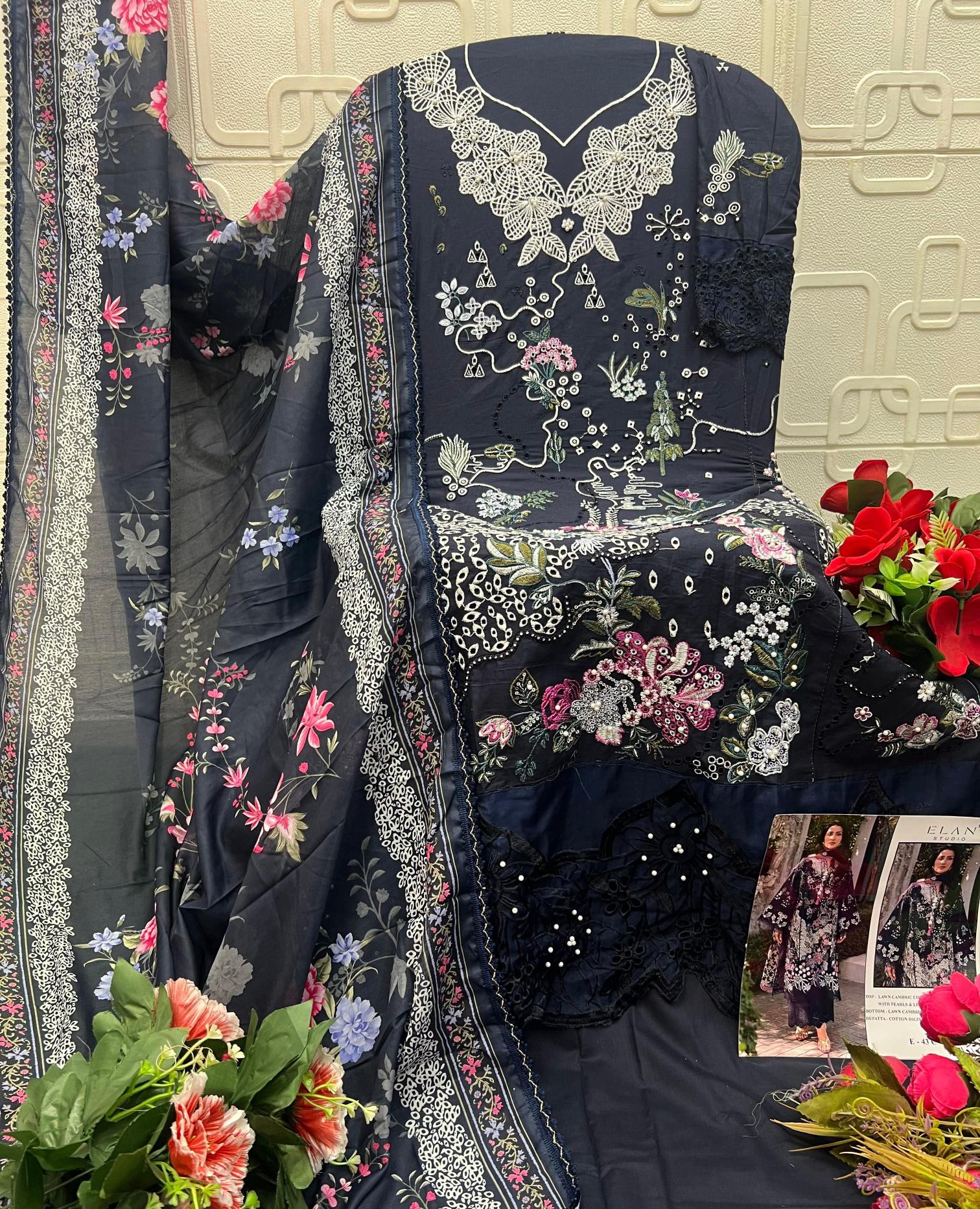 Elan E 43 catalog pakistani wholesale suits in india