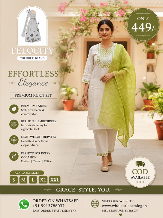Felocity Presents Elegant Kurti Sets at Wholesale Prices