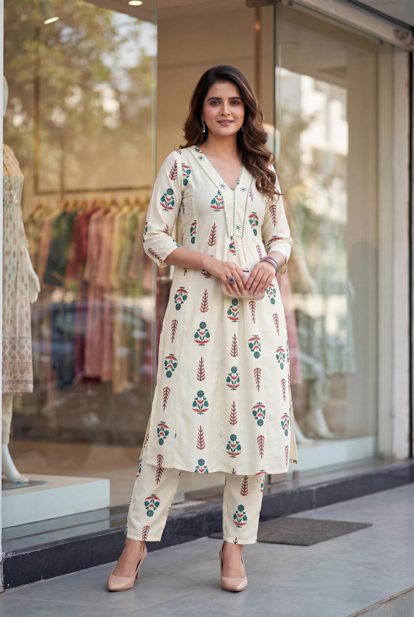 Felocity Rayon fabric Classy two piece Kurtis at wholesale prices in Delhi