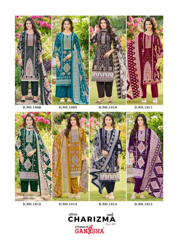 Ganesha Charizma Vol-1 – Karachi Dress Material - Wholesale Catalog