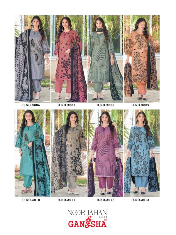 Ganesha Noor Jahan Vol-3 – Karachi Readymade Kurti Pant With Dupatta - Wholesale Catalog