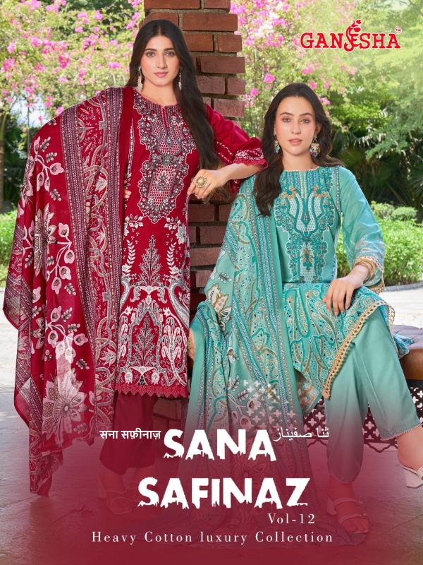 Ganesha Sana Safinaz Vol-12 – Karachi Dress Material - Wholesale Catalog
