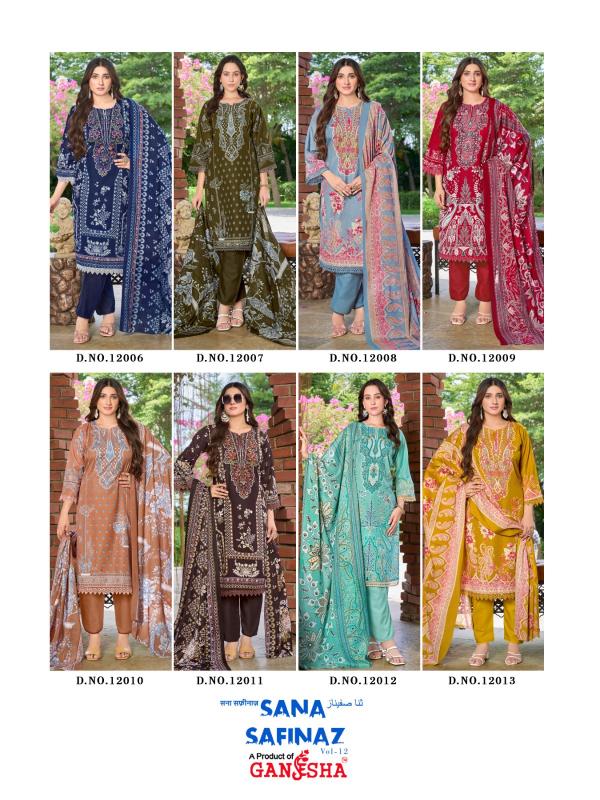 Ganesha Sana Safinaz Vol-12 – Karachi Dress Material - Wholesale Catalog