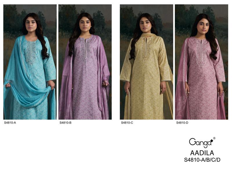 Ganga Aadila 4810 catalog salwar kameez wholesale surat gujarat