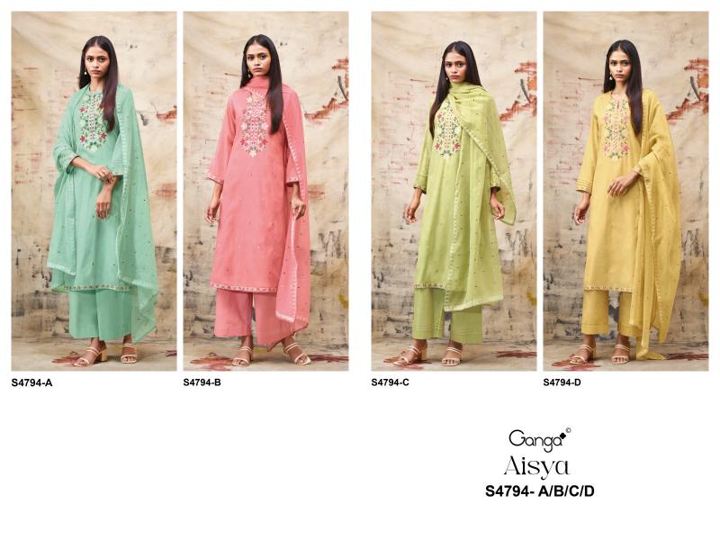 Ganga Aisya 4794 catalog wholesale salwar kameez surat