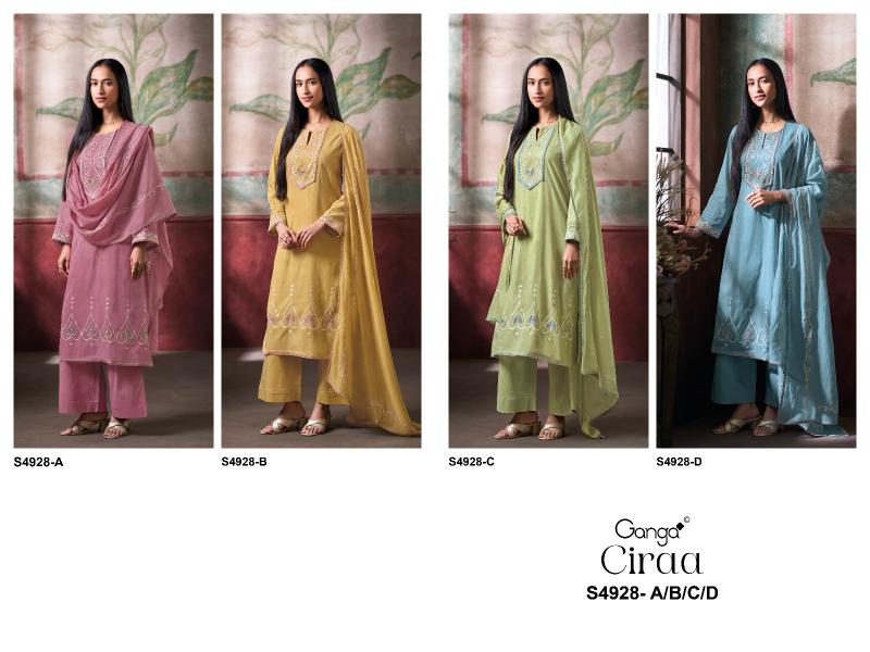 Ganga Ciraa 4928 catalog salwar kameez wholesaler in surat