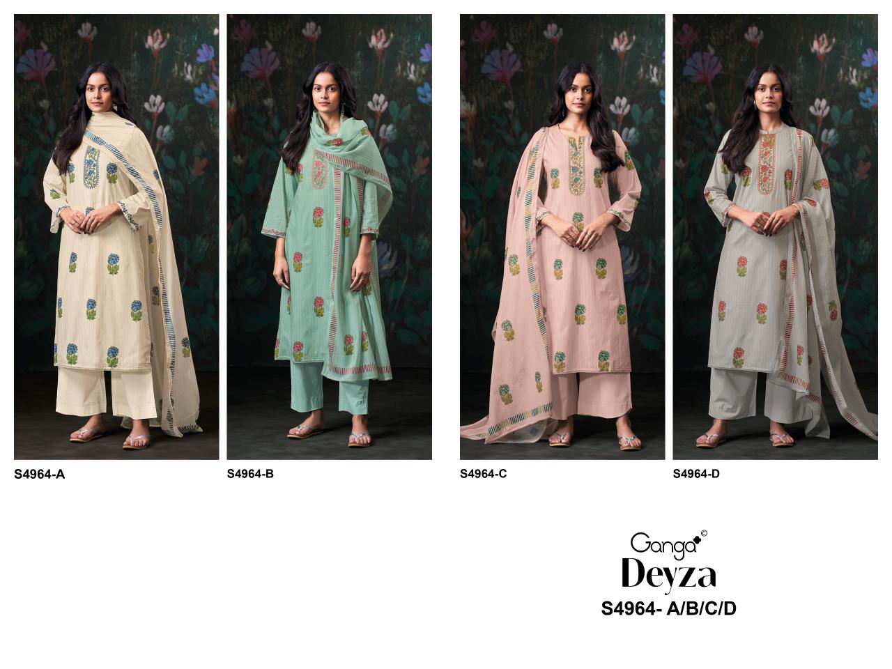 Ganga Deyza 4964 catalog salwar kameez wholesale in bangalore