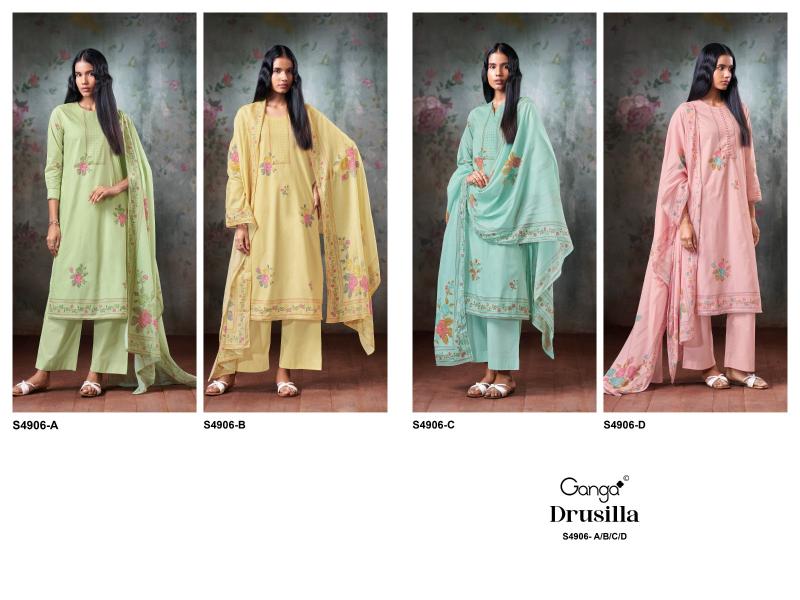 Ganga Drusilla 4906 catalog wholesale salwar kameez in hyderabad