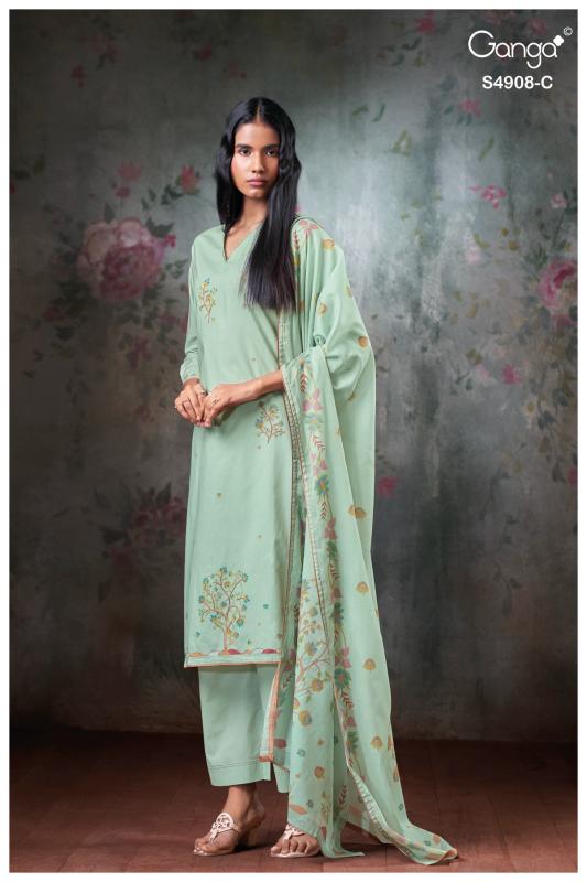 Ganga Elyndria 4908 catalog wholesale salwar kameez