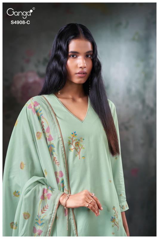 Ganga Elyndria 4908 catalog wholesale salwar kameez