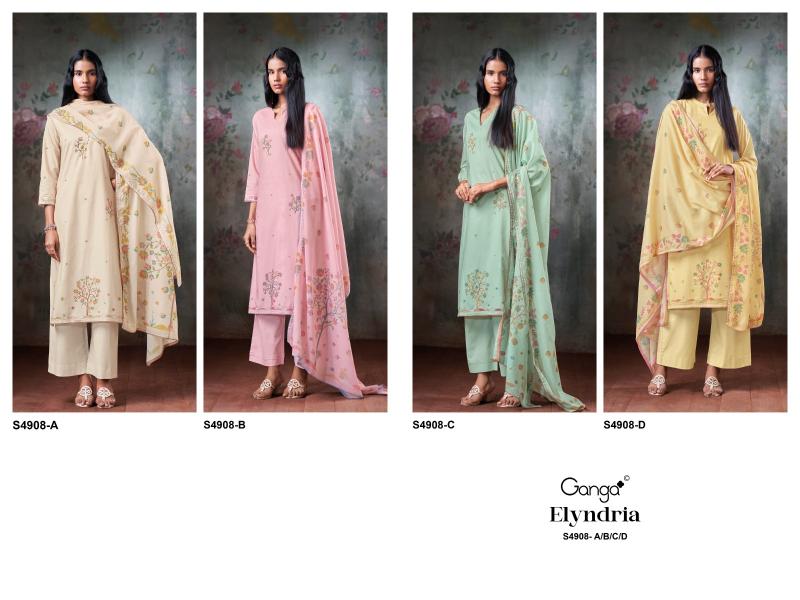 Ganga Elyndria 4908 catalog wholesale salwar kameez