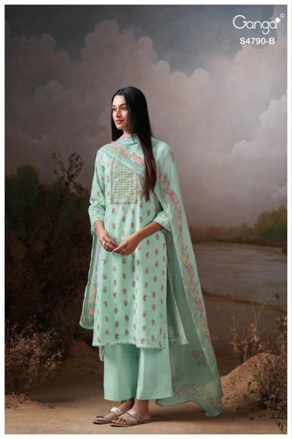 Ganga Eshmita 4790 catalog wholesale salwar kameez market in kolkata