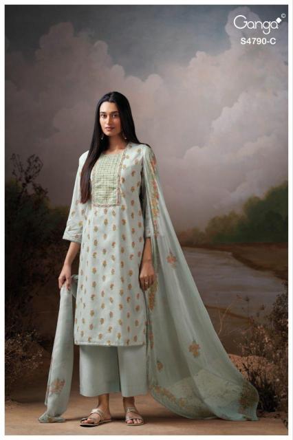 Ganga Eshmita 4790 catalog wholesale salwar kameez market in kolkata