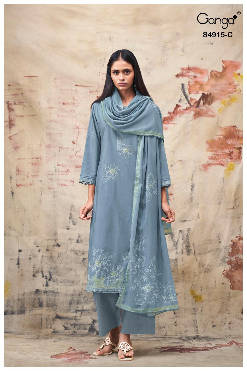Ganga Fivanshi 4915 catalog buy wholesale salwar kameez online 