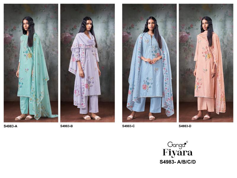 Ganga Fiyara 4983 catalog wholesale salwar kameez surat 